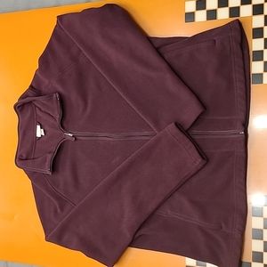 Merona Women's Zip Up Fleece, Size XXL, Purple/Eggplant